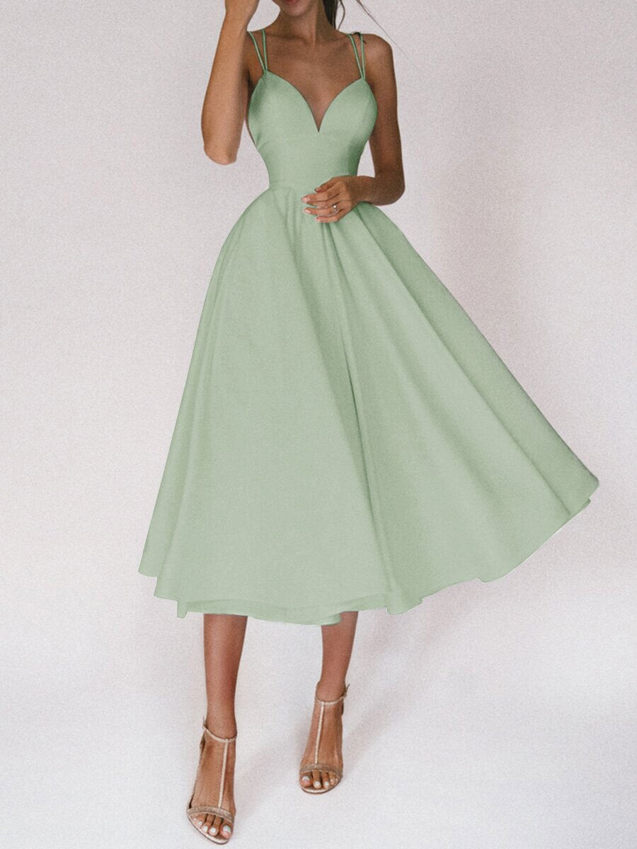 Elegant Blush Apricot A-Line Dress 💖👗