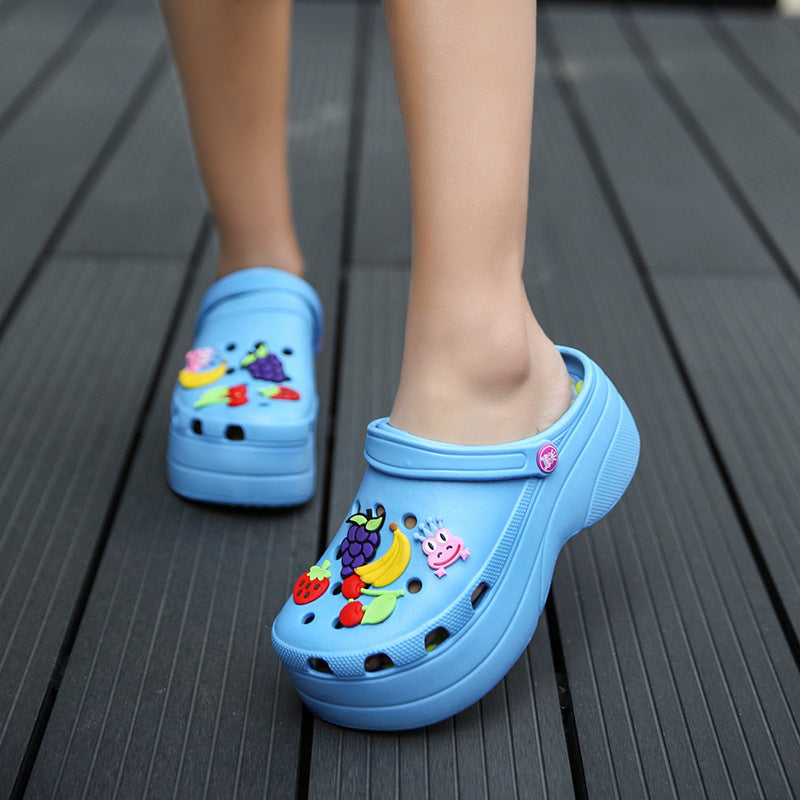Fun Fruit-Themed Platform Clogs – Stylish, Comfortable, and Colourful