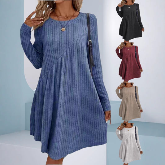 🍂 Everyday Luxe Ribbed Knit Dress – Various Colours for Effortless Style