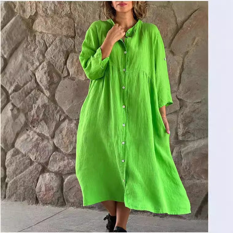 Hot Pink Button-Up Shirt Dress – Bold, Breezy, Beautiful 💃🌺
