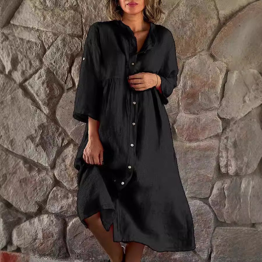 Hot Pink Button-Up Shirt Dress – Bold, Breezy, Beautiful 💃🌺