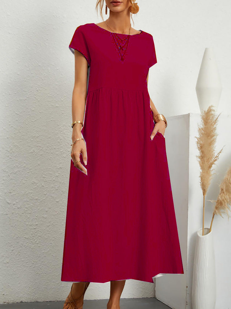 🌿 Everyday Comfort Smocked Tiered Midi Dress – Soft, Flowy & Feminine in Various Colours ☀️👗