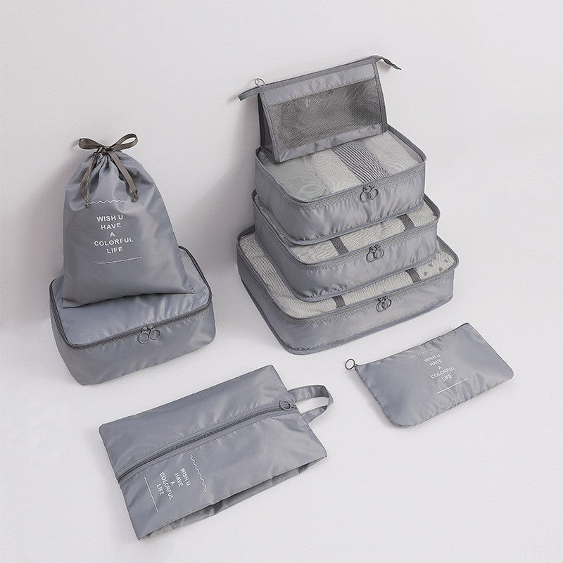 Travel storage bag eight-piece clothing storage bag clothing storage bag travel 6 7 8-piece storage set