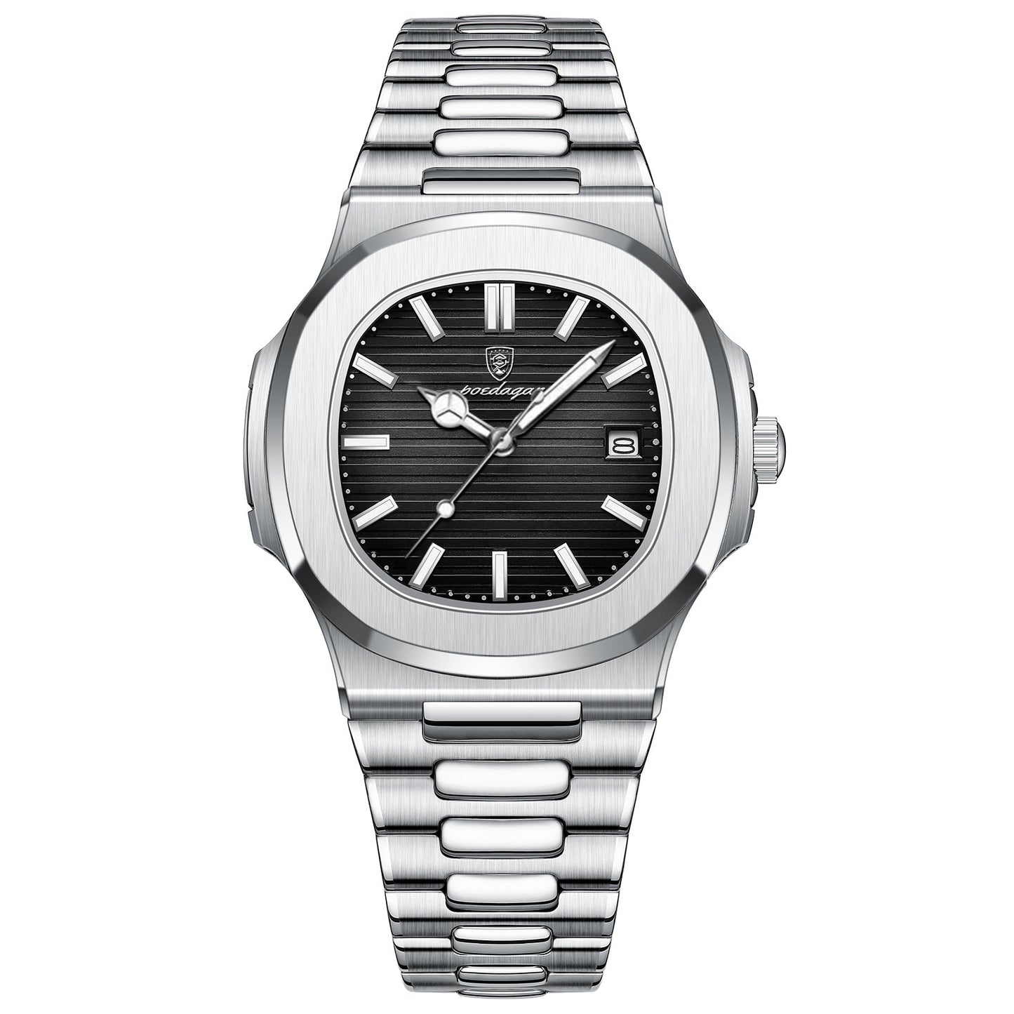 Elegant Luxury Stainless Steel Watch – Classic Green & Blue Dial