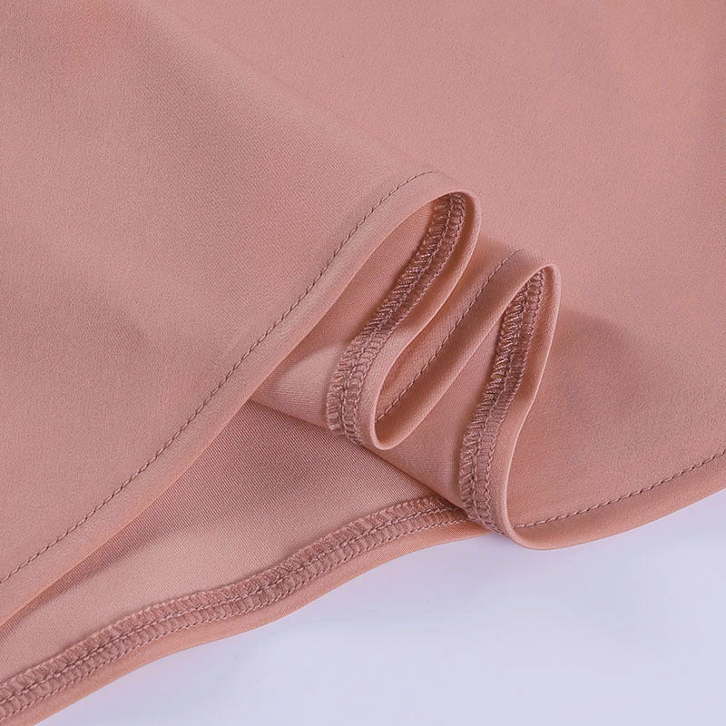 Satin Halter Neck Backless Mini Dress – Elegant Cowl Neck Party Dress | TrendPrints