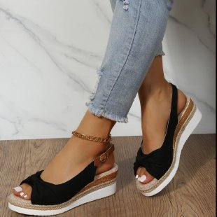 Chic Espadrille Wedge Sandals – Various Colours