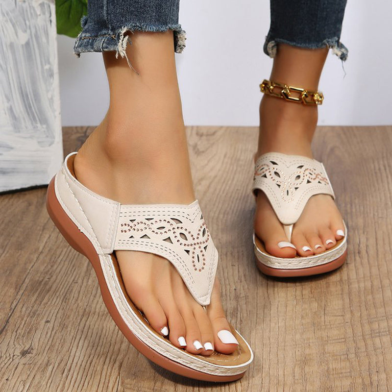 Comfort Slip-On Cutout Sandals – Various Colours