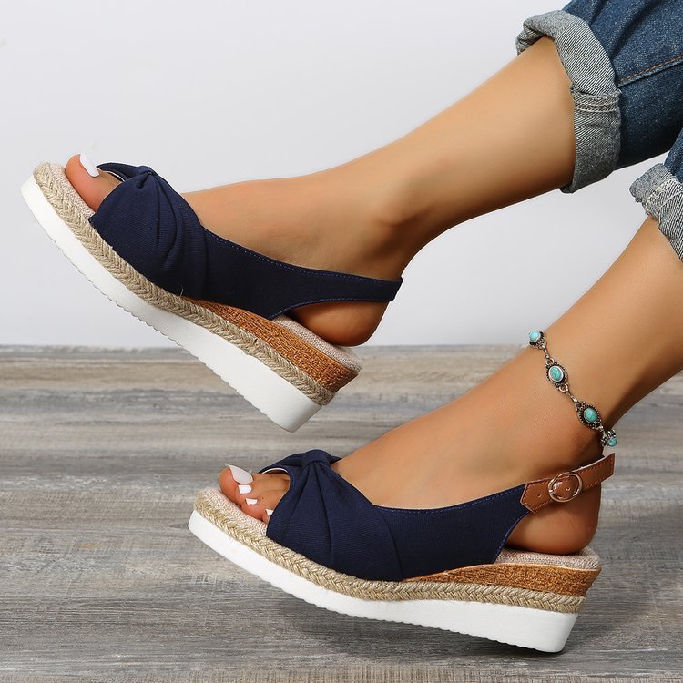 Chic Espadrille Wedge Sandals – Various Colours