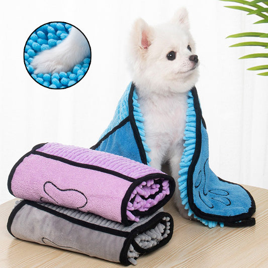 Super Absorbent Microfibre Pet Towel – Fast-Dry Paw Cleaner Blanket for Dogs & Cats (Various Colours)