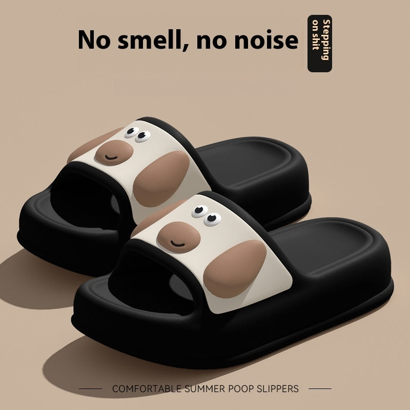 Funny Dog Face Non-Slip Summer Slippers – Various Colours