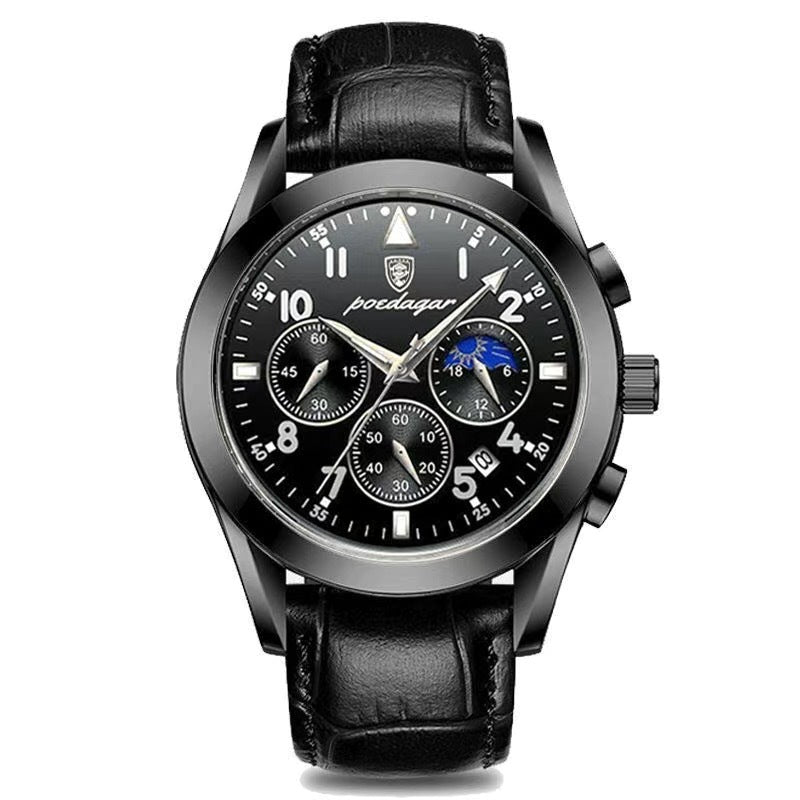 Luxury Silver Chronograph Watch – Men's Stainless Steel Timepiece (Various Colours)