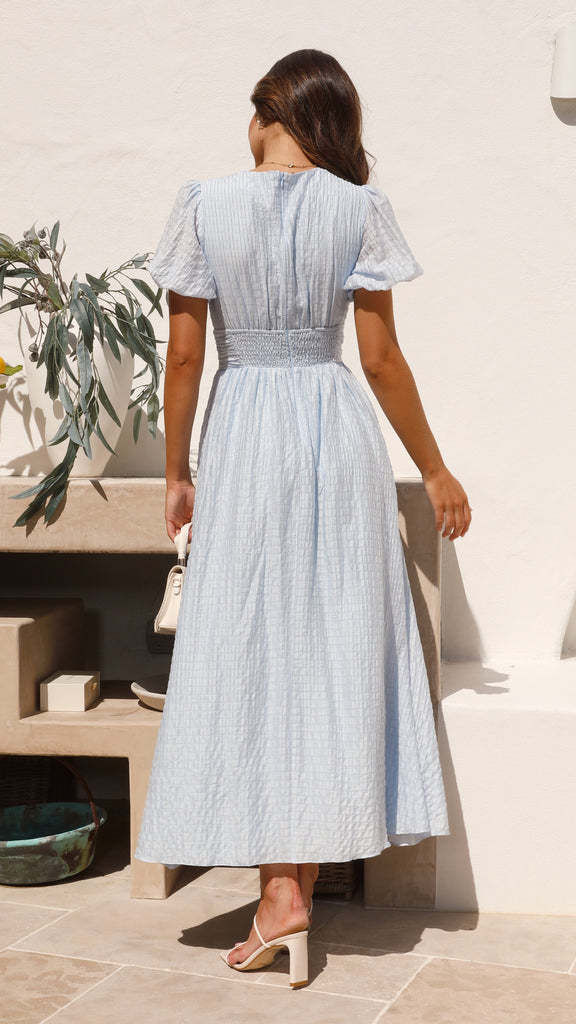 Romantic Puff Sleeve Button-Front Midi Dress – Light & Airy – Various Colours