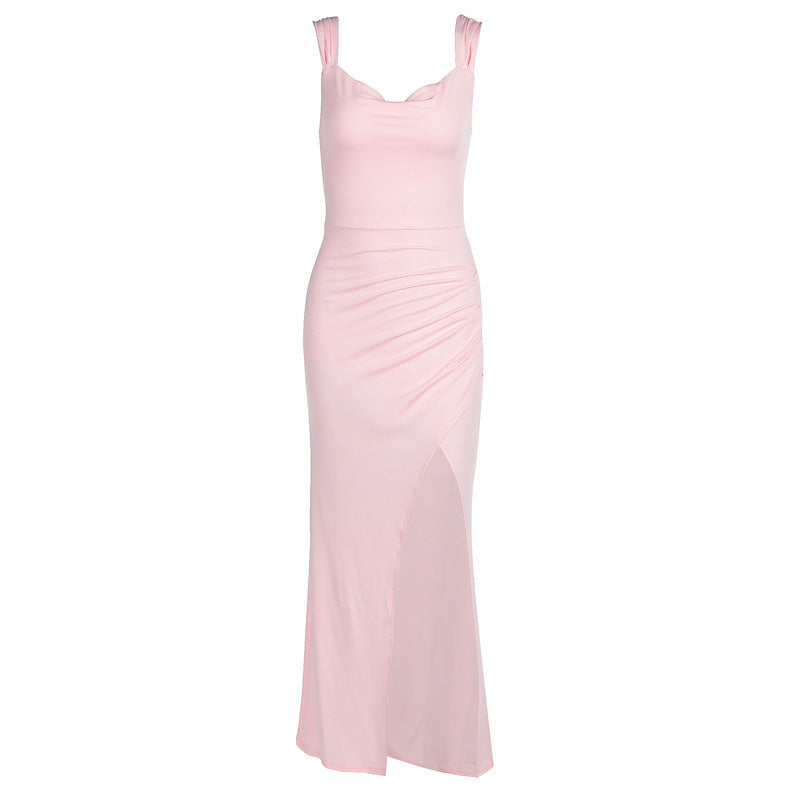 ✨ Elegant Sleeveless Bodycon Maxi Dress with High Slit – Summer Party, Evening, Cocktail Dress – Available in Various Colours