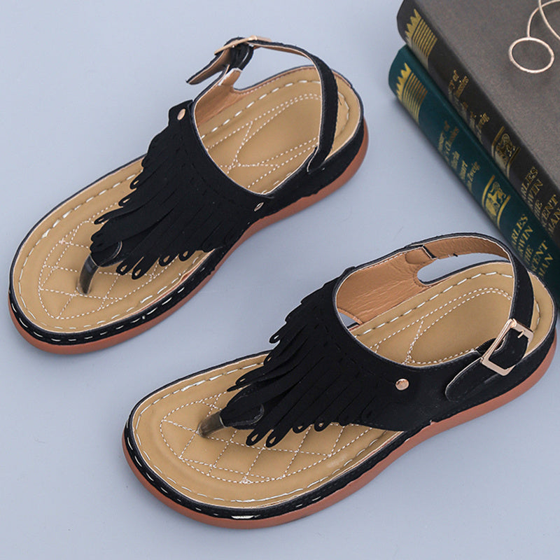 Fringe Boho Comfort Sandals – Various Colours