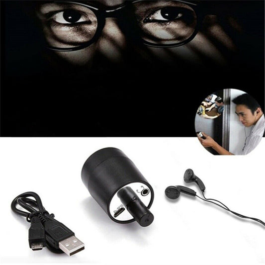 🔍 Wall Listening Leak Detector – Professional Sound Amplifier with Headphones & USB Charging