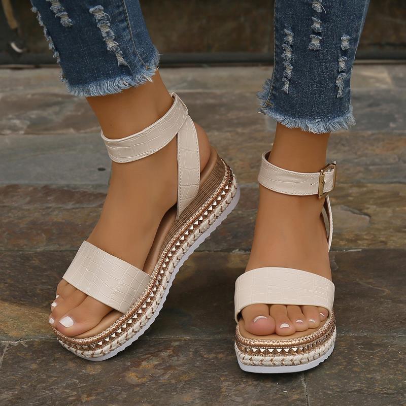 Platform Glam Buckle Sandals – Various Colours