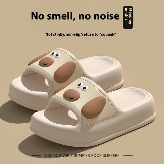Funny Dog Face Non-Slip Summer Slippers – Various Colours